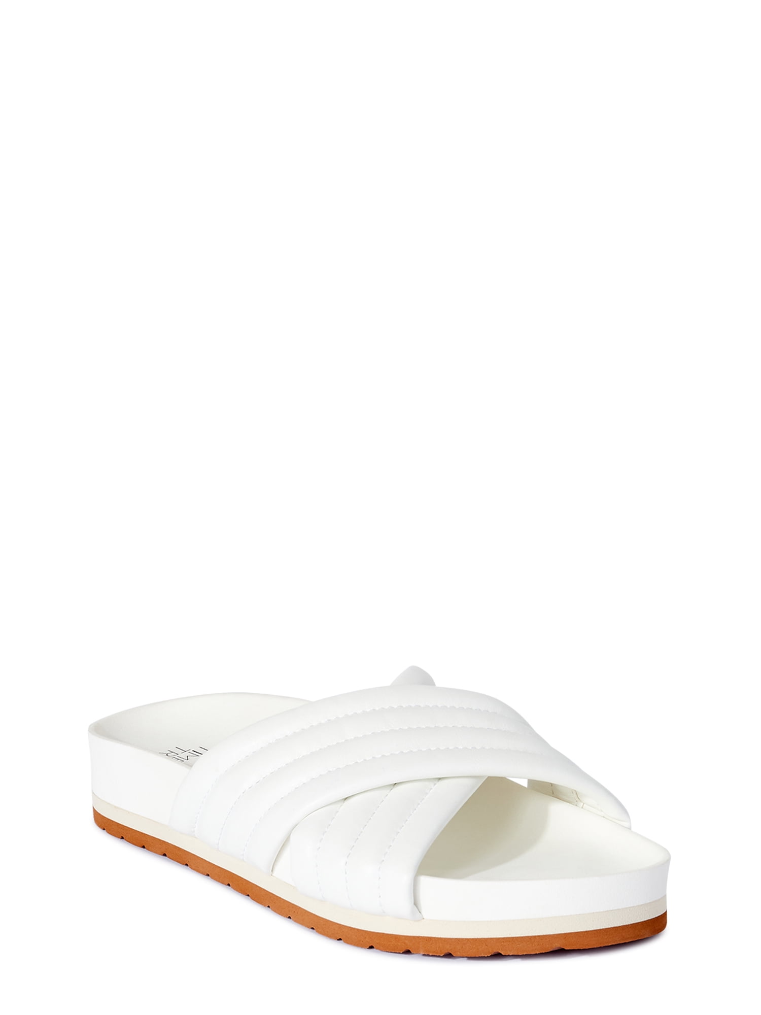 crossband slide sandal