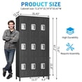 thumbnail image 2 of Metal Storage, 9 Doors Storage Locker, Sturdy and Secure Cabinet for Gym, School and Office, Black, 2 of 7
