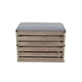thumbnail image 6 of Contemporary Home Living Set of 2 Brown and Gray Handmade Rectangular Storage Bench, 6 of 8