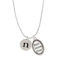 thumbnail image 1 of Delight Jewelry Silvertone Disc 1/2'' Initial - n - Best Mom Ever Charm Necklace, 1 of 4