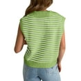 thumbnail image 3 of V Neck Cap Sleeve Tops Sleeveless Women Spring Sweater Vest, 3 of 5