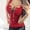 Red, variant on Going Out Tops for Women Deep Vest Low Club Neck Chain V Cut Lace-Up Womens Button Down Shirt,Red,S