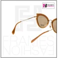 thumbnail image 4 of MIU MIU NOIR SILK MU05SS Cat Eye Peach Beige Gold Women Sunglasses 05S Women, 4 of 6