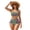 Black and Green - Leopard, variant on Women's Bikini Sets Leopard Printed Two Piece Bathing Suits Tummy Control Push Up Swimwear Twist Front V Neck Swimsuits, M