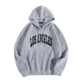 thumbnail image 2 of Los Angeles Hoodies for Men 2025 Fall Winter Long Sleeve Hooded Sweatshirt with Pockets Pullover Hoody Streetwear, 2 of 6