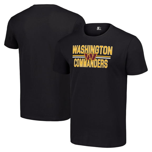 Men's Starter Black Washington Commanders Team Mesh Print Graphic T-Shirt