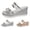 Silver, variant on Women's Glitter Clear Strap Wedge Sandals Open-Toe Espadrille Platform Summer Casual Footwear Gold 38