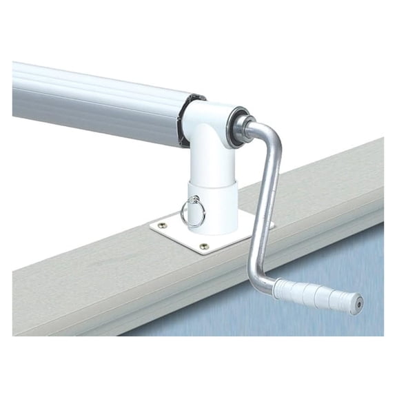 Pool Reel System Base Kit - Above Ground Pools 12-28ft - Whirlwind Replacement Parts - Durable Aluminum Construction - Easy Installation & Removal - Winter Pool Cover Reel