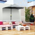 thumbnail image 2 of Outsunny 6.6 x 6ft Patio Umbrella with Double-Sided Canopy, Dark Grey, 2 of 10