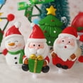 thumbnail image 3 of WEUVEB 5Pcs Assorted Color Christmas Resin Cake Toppers Cute Santa Decorations for Party, 3 of 6