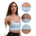 thumbnail image 3 of Unique Bargains Women's Full Coverage Workout Padded Sports Bras L Blue, 3 of 6