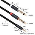 thumbnail image 4 of Cable de audio Dual RCA Giratorio Cateissary chapado en oro 6.35, 4 of 6