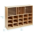 thumbnail image 2 of ECR4Kids Multi-Section Mobile Tray Cabinet with Cubby Storage Compartments, Kids Furniture, Natural, 2 of 9
