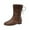 Brown, variant on Wensltd Women's Low Heel Short Boots Versatile Autumn Winter Trendy Comfortable Ankle Bootie Daily Wear