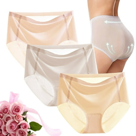 Alitao Womens Underwear Thermal Underwear Cotton Underwear Women s Simple Fashion Casual Mini Panties Silk Pure Color No Breathable Midriff Panty 3 Piece Set Panties for Women Clearance B M
