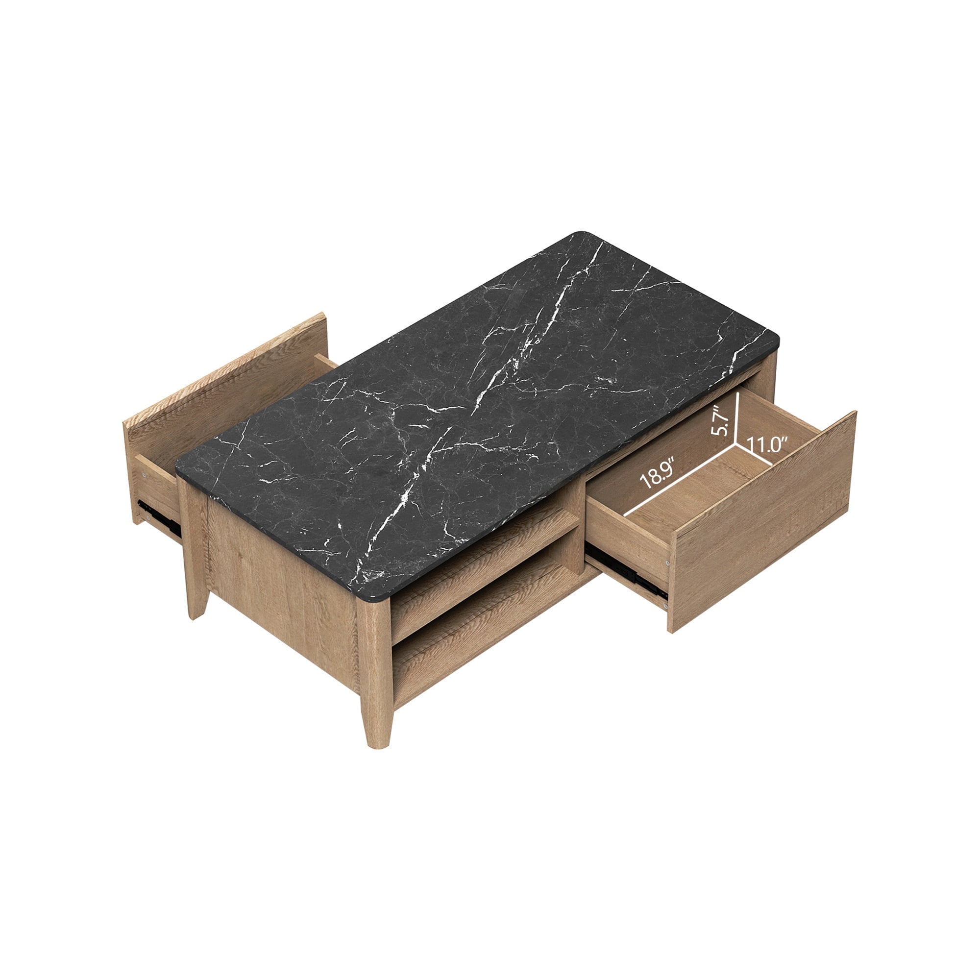 Resenkos Modern Drawer Coffee Table, Accent Table Bedside Table for Living Room or Office, Light Brown Resenkos Modern Drawer Coffee Table, Accent Table Bedside Table for Living Room or Office, Light Brown