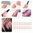 thumbnail image 2 of RAGUPEL 24Pcs Glue on Nails for Women,Classic Style Coffin Nails Tips,Glossy Finish Presson Nails for Women,Stick on Nails for Women and Girls,Style2, 2 of 7