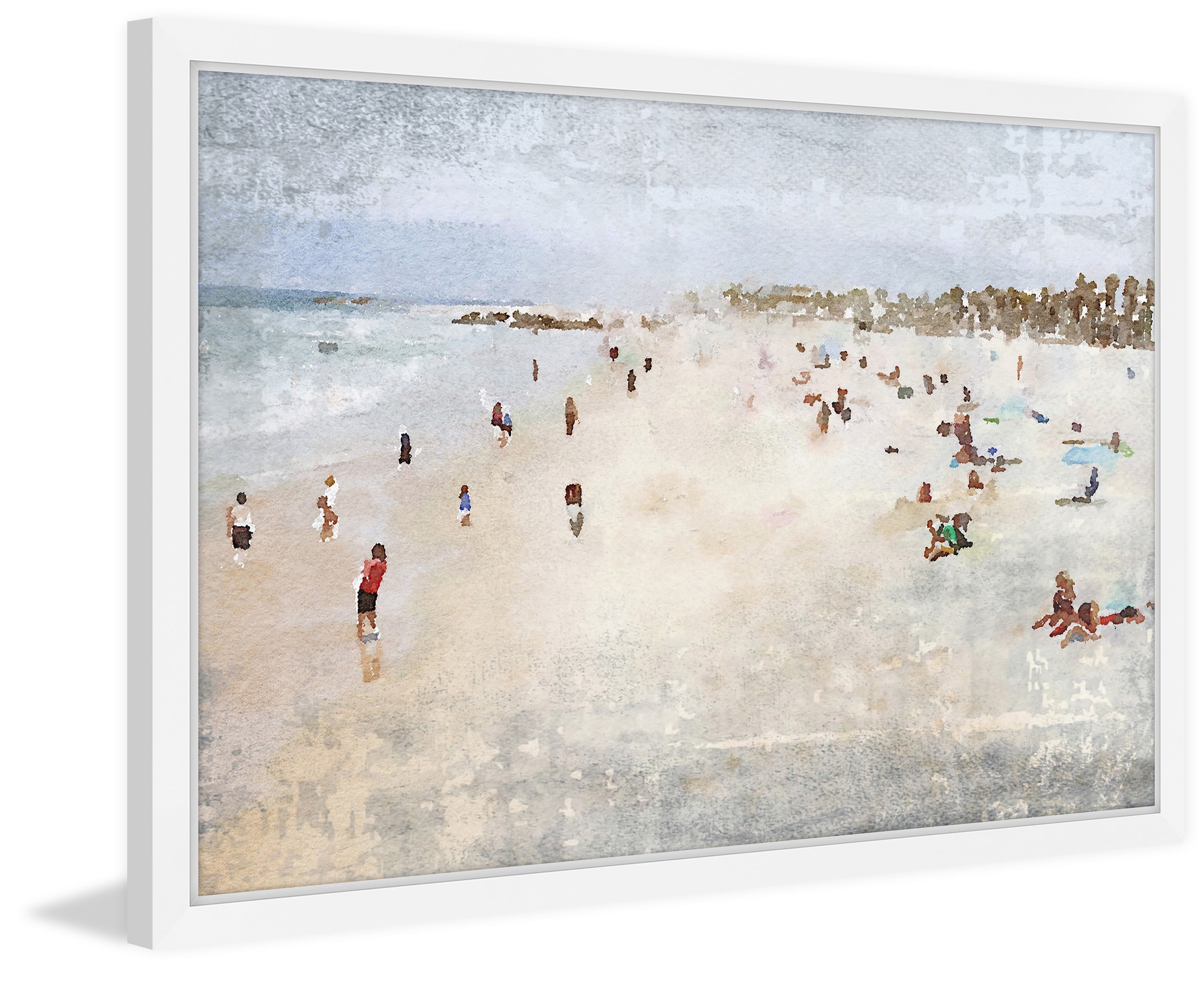 "Fun in the Cote d'Azur" Framed Painting Print