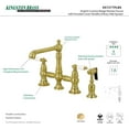 thumbnail image 5 of Kingston Brass Bridge Kitchen Faucets With Brushed Brass KS7277PLBS, 5 of 5