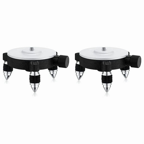 2X 360°Adjust Laser Level Adapter Rotating Base for Laser Level Tripod Connector Pivoting Base Fine Tuning Holder