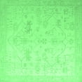 thumbnail image 1 of Ahgly Company Indoor Square Oriental Emerald Green Traditional Area Rugs, 7' Square, 1 of 4