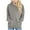 Gray, variant on Women's Oversized Fashion Hoodies Casual Solid Color Knit Long Sleeve Pullover Tops with Vertical Pockets (L, Army Green)