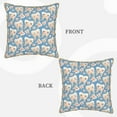 thumbnail image 3 of Fotbe Funny Cute Healthy Teeth Pattern Velvet Decorative Throw Pillow Covers with Elegant Piping, Soft Plush Cushion Cover for Sofa, Bed, Car, Office-18"x18", 3 of 8