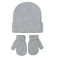 thumbnail image 4 of Newborn Hats and Mittens,Ribbed Preemie Baby Girl Turban Beanie Cap No Scratch Gloves Hospital Girls Winter Hat, 4 of 7