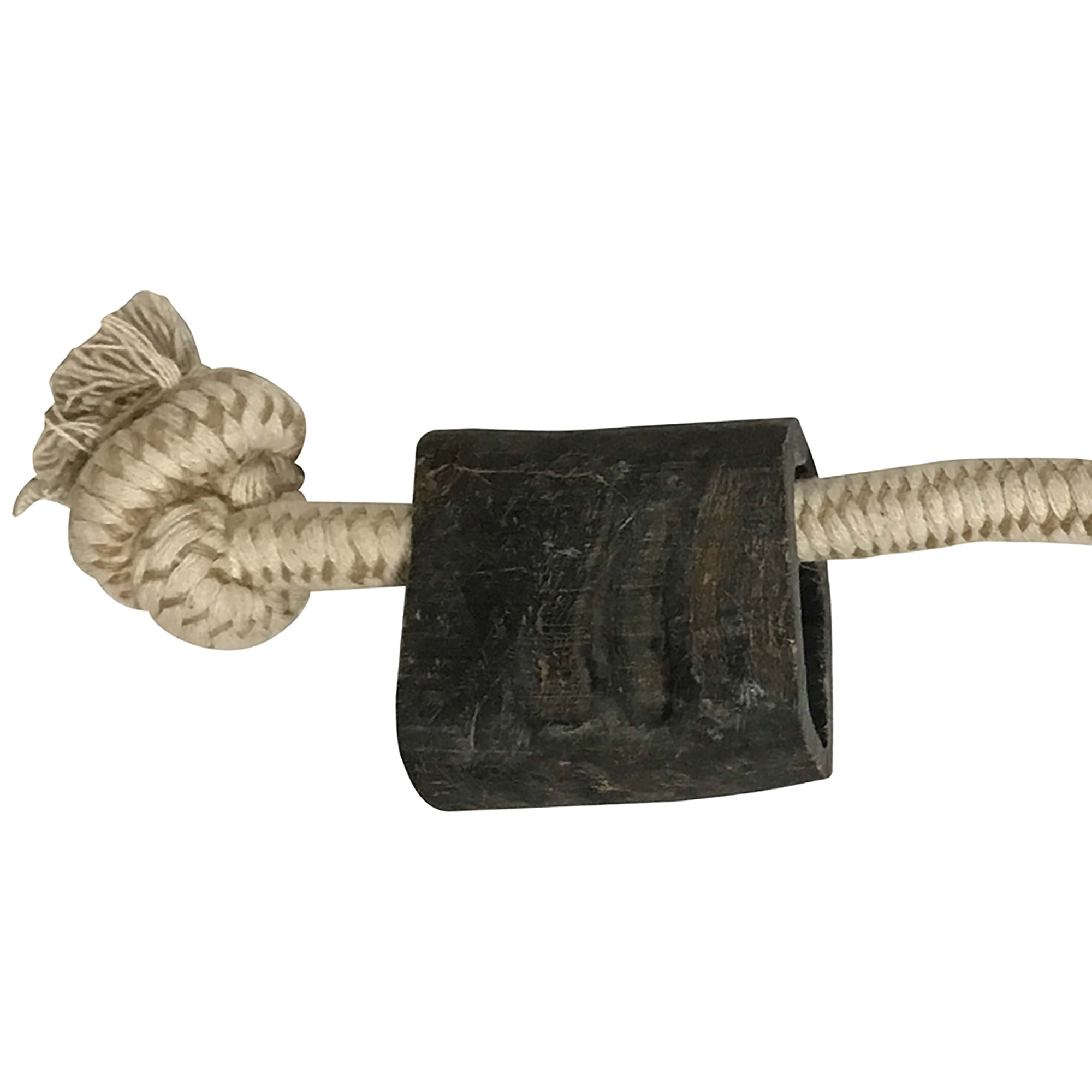 Mossy Oak: Water Buffalo Horn & Tug Dog Chew - 12" Knotted Natural Cotton Rope, Pet Toy, Preservative Free Horn, Long-Lasting, Combines Play & Chewing