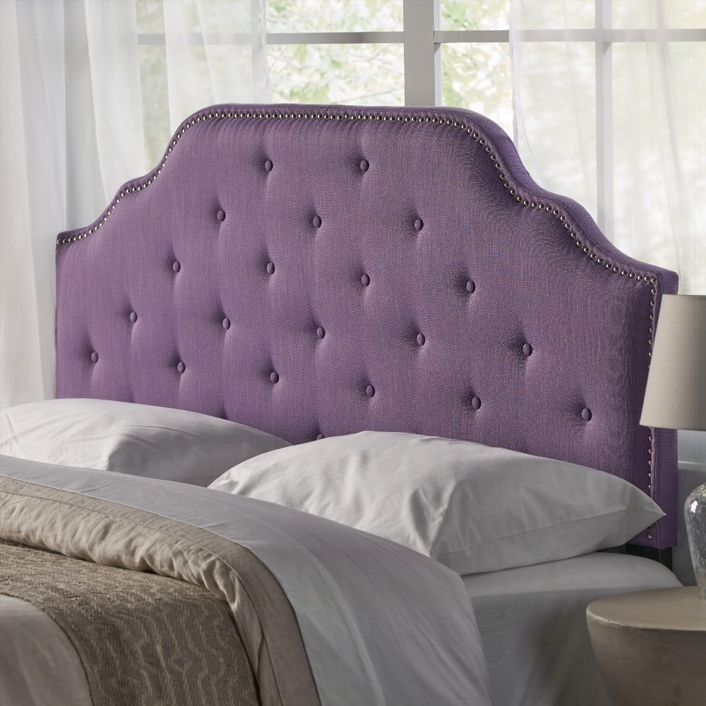 Tufted Headboard Queen Size - Solid Wood & Metal, Button Tufted Design