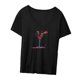 thumbnail image 2 of Camiseta de verano para mujer con estampado gráfico, camiseta básica informal para el trabajo, caminar a diario L Yuyangstore camiseta de mujer, 2 of 8