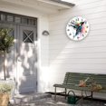 thumbnail image 6 of Wall Clock, Brown Wooden Board Silent Non Ticking Battery Operated Round Decorative Indoor Outdoor Clocks for Living Room Kitchen Bedroom Bathroom Patio 12", 6 of 6