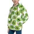 thumbnail image 2 of Sikiie Green Kiwi Youth Hoodie Sweatshirt Pullover Hooded Classic Casual Essentials Hoodiefor Boys Girls Kids -Small, 2 of 6