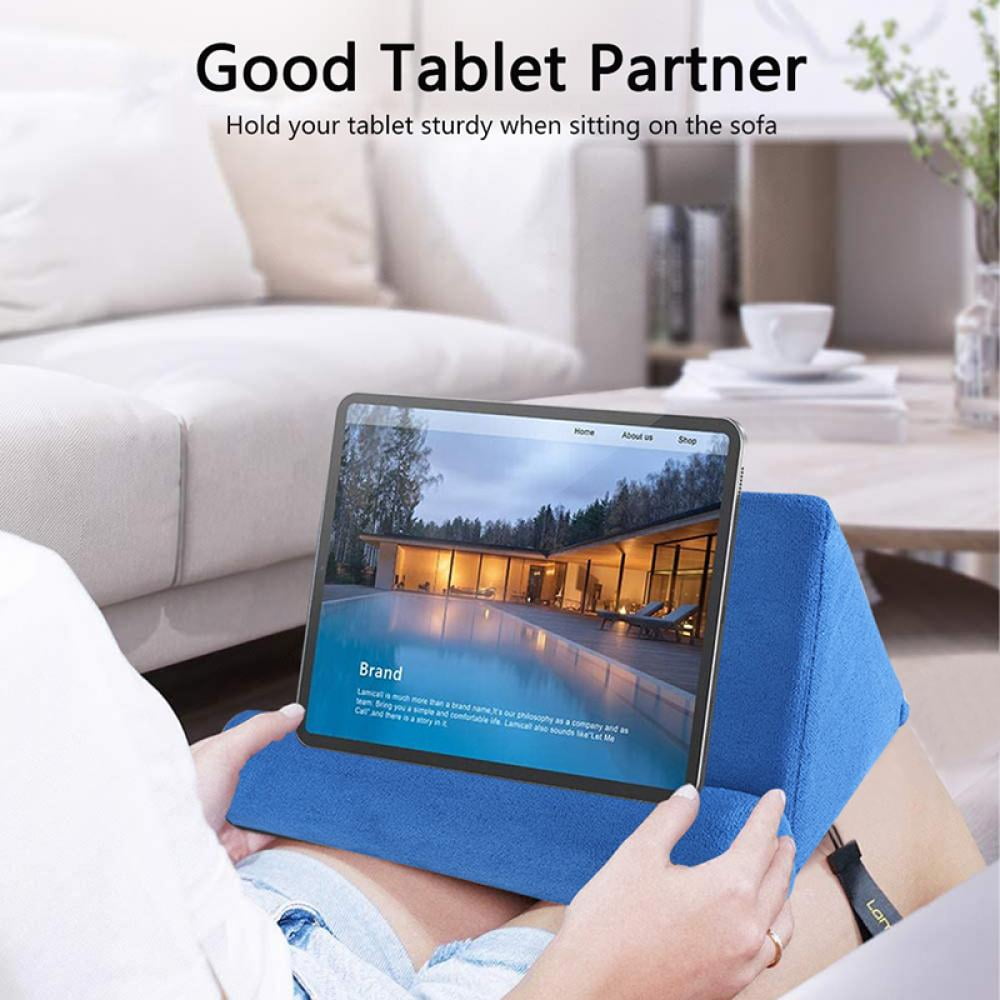 Color Black Ideas In Life Tablet Pillow for Galaxy and IPad Plush Microfiber Mini Tablet Computer Holder Sofa Reading Stand Self Standing or Use on Lap Couch Bed Sofa 