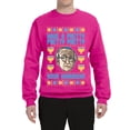 thumbnail image 2 of Wild Bobby, Have a Pretty Pretty Pretty Good Hanukkah Curb Larry, Hanukkah, Unisex Crewneck Graphic Sweatshirt, Fuschia, 3X-Large, 2 of 4