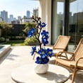 thumbnail image 5 of Potted Silk Fake Flowers Tabletop Decor, Small Artificial Plants Indoor with Adjustable Branches&Ceramic Pot for Tea Living Room Study Desk Home Decor, 5 of 6