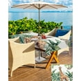 thumbnail image 5 of nqOlkjepod Tropical Giraffe Sloth Outdoor Tablecloth with Umbrella Hole & Zipper, Watercolor Summer Palm Leaf Rectangle Table Cover 60x84 Inch, Dining Waterproof Table Cloth Protector for Patio, 5 of 7