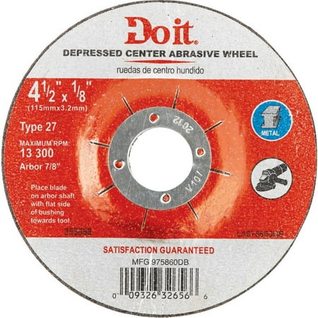 

Do it Type 27 4-1/2 In. x 1/8 In. x 7/8 In. Metal Cut-Off Wheel