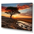thumbnail image 2 of Designart "Maasai Mara National Sunset" Landscapes Wall Art Living Room, 2 of 5