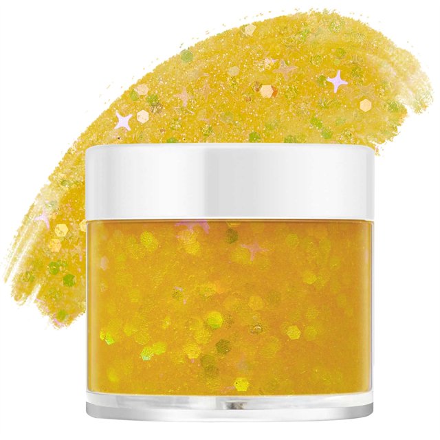 Glitter Gel For Body Face Hair And Lip Color Changing Glitter Gel Under Light,Green Makeup Eye Shadow