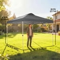 thumbnail image 3 of Outsunny Pop Up Canopy Waterproof 9.8' x 9.8', Dark Grey, 3 of 10