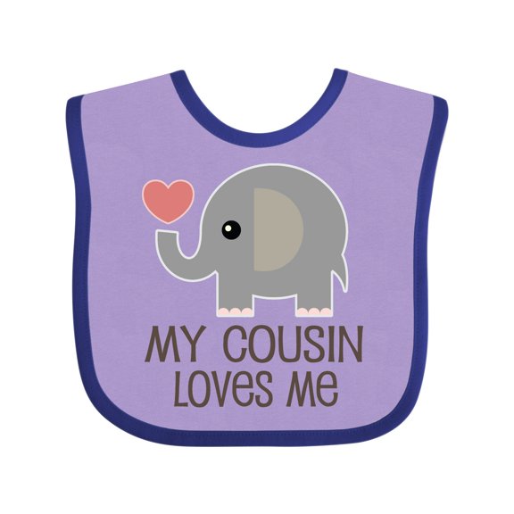 Inktastic My Cousin Loves Me Boys or Girls Baby Bib