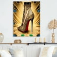 thumbnail image 2 of Designart Black And Gold High Heel Shoe IV Canvas Wall Art, 2 of 5