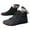Black, variant on Men's Winter Snow Boots Non Slip Wide Toe Walking Hiking Trekking Riding Short Booties(Black,6.5)