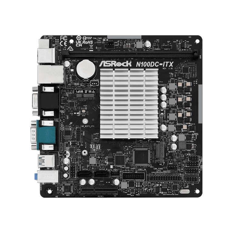 自作PC ASRock N100DC-ITX 32GB 4TB Wi-Fi 6E ASRock N100DC-ITX Intel Quad-Core Processor, DDR4, 2 SATA3