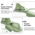 thumbnail image 4 of OULII Moistureproof Ingredient Bins Green Plastic Cereal Storage Container 1Pcs, 4 of 8