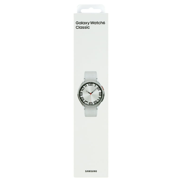 Samsung Galaxy Watch6 Classic Smart Watch, 47mm, Large, Bluetooth, Silver Samsung Galaxy Watch6 Classic Smart Watch, 47mm, Large, Bluetooth, Silver