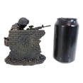thumbnail image 5 of War Battlefield Kneeling Soldier Taking Cover With Rifle Gun And Gears Statue, 5 of 8
