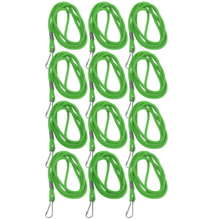 Mato & Hash High Quality Nylon Lanyard with J-Clasp for ID Cards, Passes, Refs - 12PK Green LAN1000