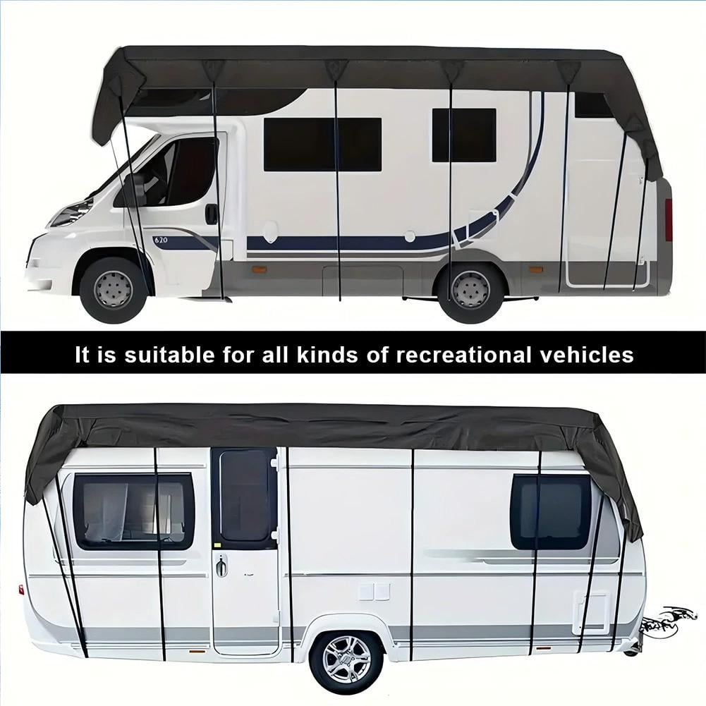 KRONDO Heavy Duty RV Roof Cover, Sun Heat Defender for Travel Trailers, Waterproof & UV Resistant for RVs, Class A/B/C Motorhomes, Popup & Truck Campers, Fits 16ft to 41ft RVs